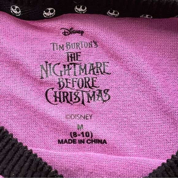 Sally The Nightmare Before Christmas Scream Queen purple pajama shirt top M B23 - Picture 2 of 7